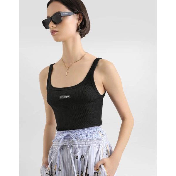 Dolce & Gabbana Ribbed tank top, view 4