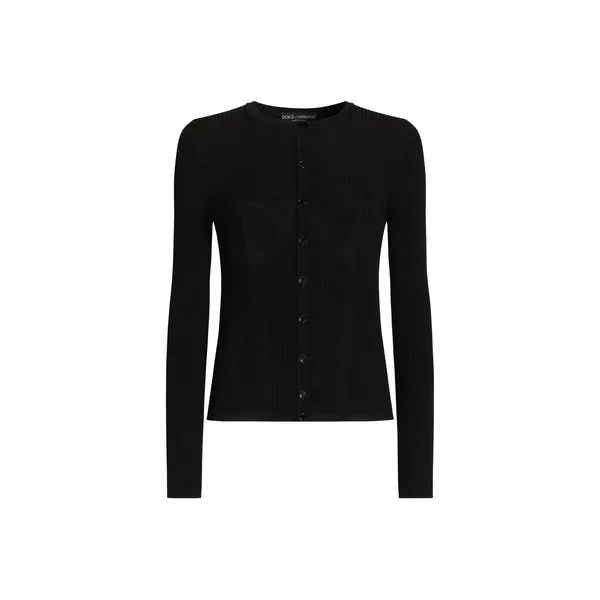 Dolce & Gabbana Ribbed viscose knit cardigan