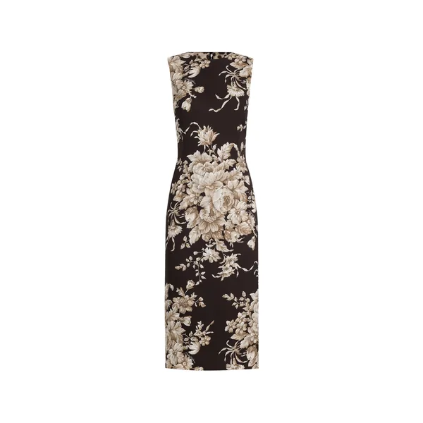 Dolce & Gabbana Rose-print charmeuse dress