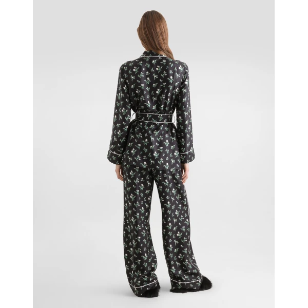 Dolce & Gabbana Roses and lilies of the valley-print twill vanity trousers, view 3