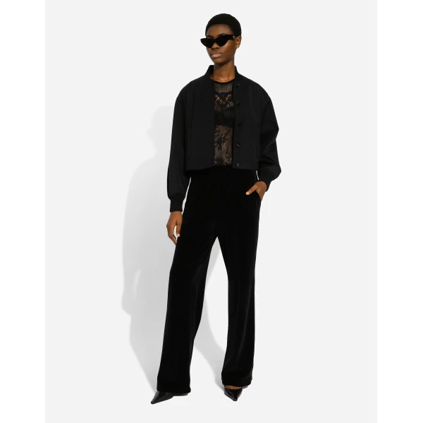 Dolce & Gabbana Round-neck lace-stitch jacquard sweater, view 6