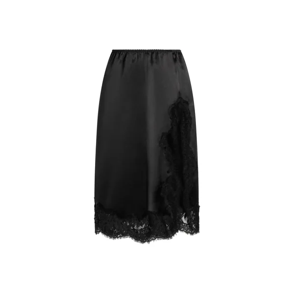 Satin midi skirt