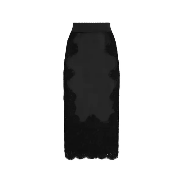 Dolce & Gabbana Satin midi skirt