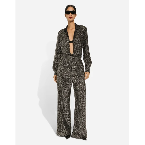 Dolce & Gabbana Sequined pajama pants, view 2