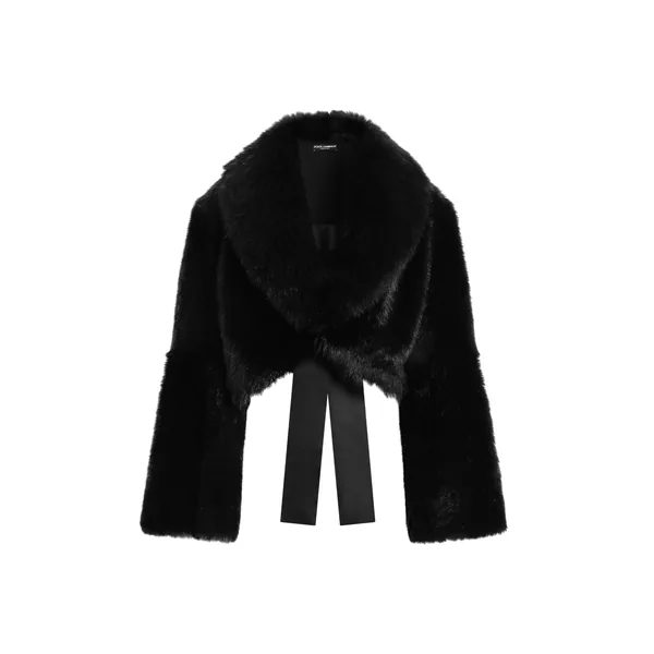 Shearling bolero jacket