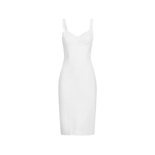 Dolce & Gabbana Sheath dress in elastic fabric and lace