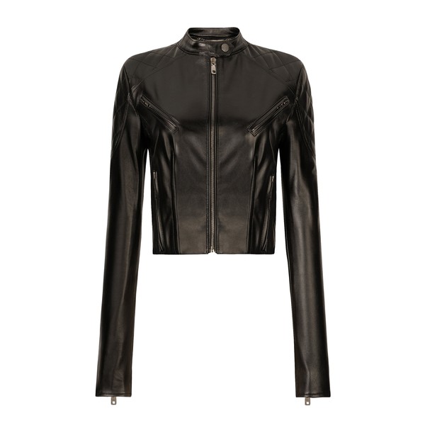 Dolce & Gabbana Short leather biker jacket