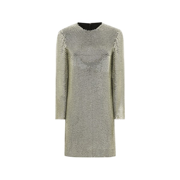 Dolce & Gabbana Short long-sleeved dress in crystal mesh
