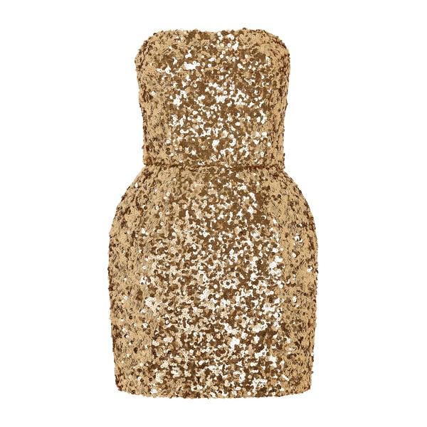 Dolce & Gabbana Short sequined strapless dress