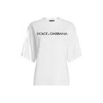 Dolce & Gabbana Short-sleeved cotton T-shirt with Dolce&Gabbana lettering Top