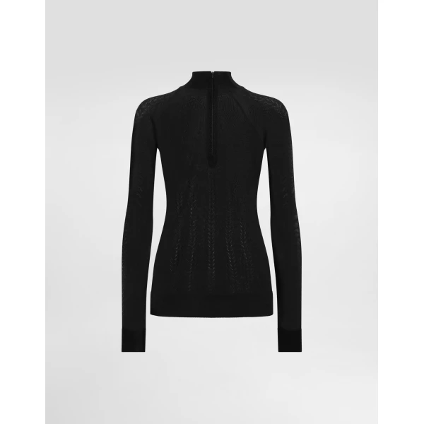 Dolce & Gabbana Silk mock-turtleneck sweater, view 6
