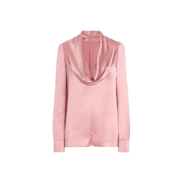 Dolce & Gabbana Silk satin blouse with shawl neck