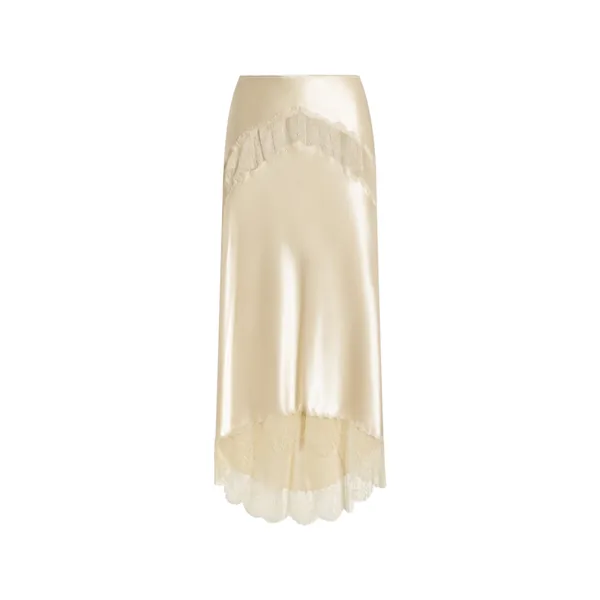 Silk satin skirt