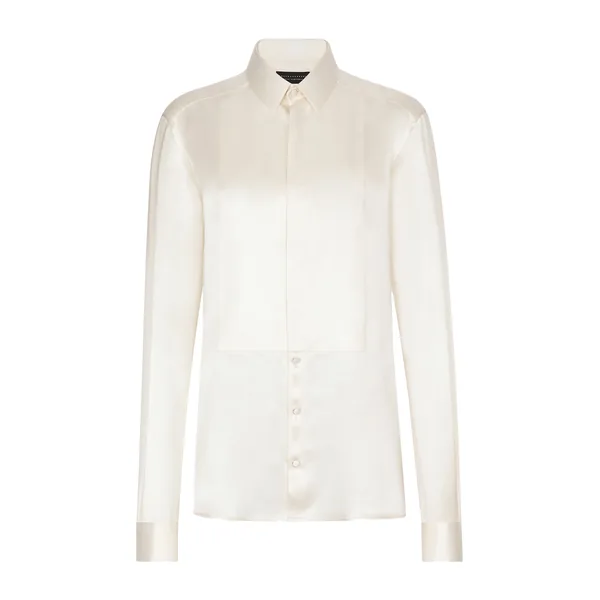 Silk shirt with shirt front