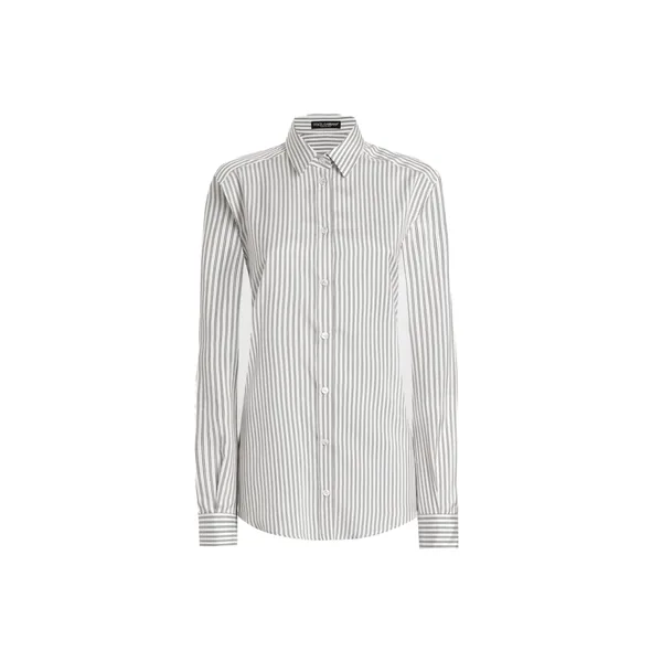 Silk shirt with striped print