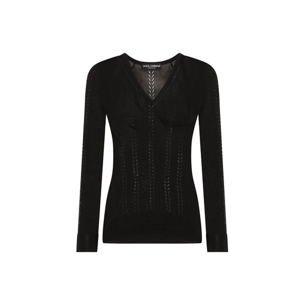 Dolce & Gabbana Silk v-neck sweater