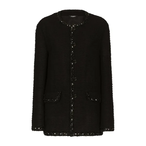 Dolce & Gabbana Single-breasted bouclé jacket