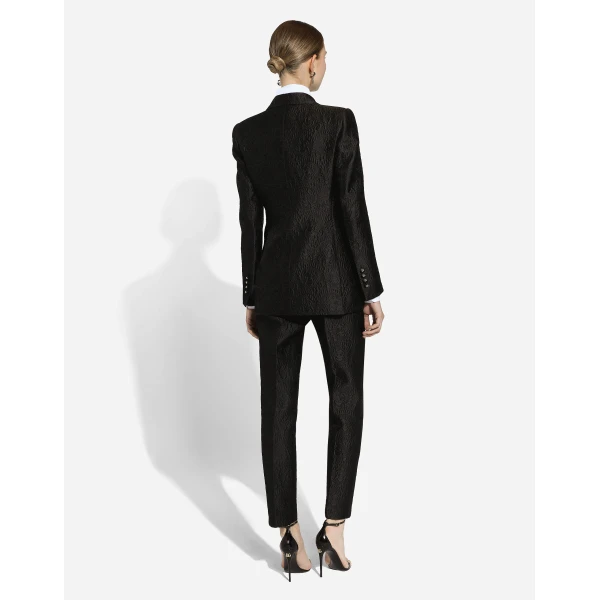 Dolce & Gabbana Single-breasted floral brocade Turlington jacket, view 3