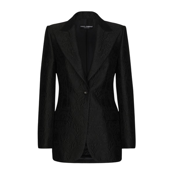 Dolce & Gabbana Single-breasted floral brocade Turlington jacket