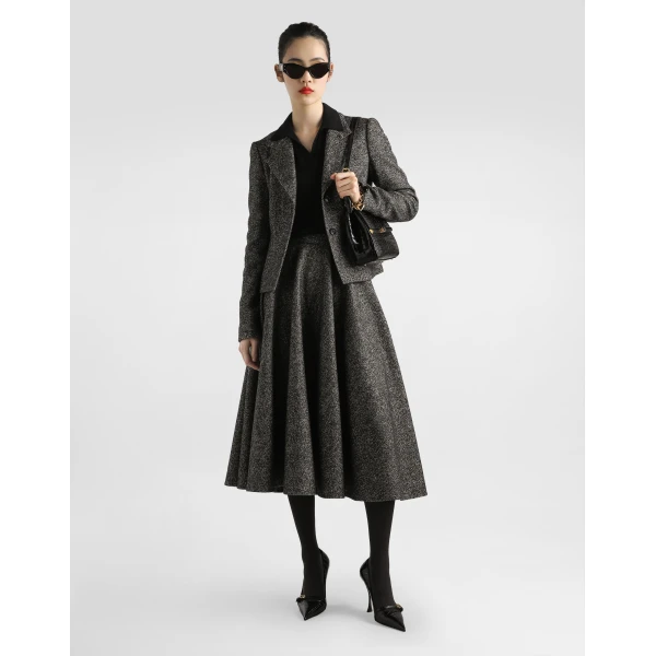 Dolce & Gabbana Single-breasted jacket in dotted wool blend, view 2