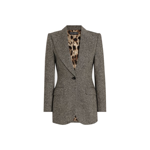 Dolce & Gabbana Single-breasted jacket in dotted wool