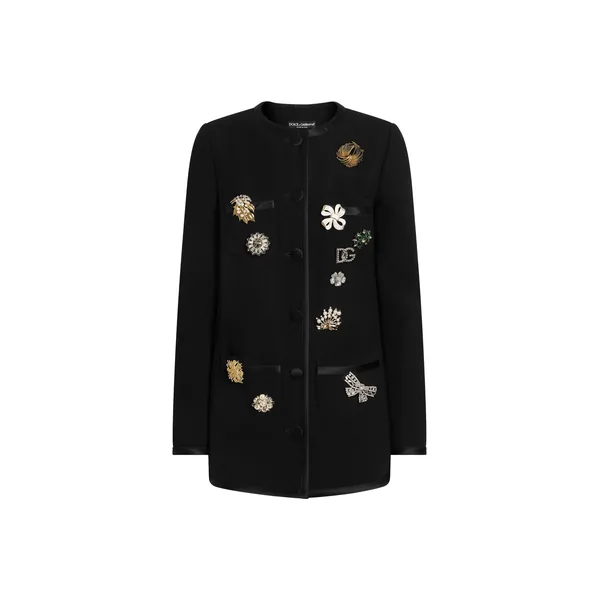 Dolce & Gabbana Single-breasted jacket in double crêpe