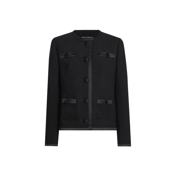 Dolce & Gabbana Single-breasted jacket in double crêpe