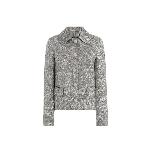 Dolce & Gabbana Single-breasted jacket in floral jacquard