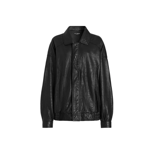 Dolce & Gabbana Single-breasted leather jacket