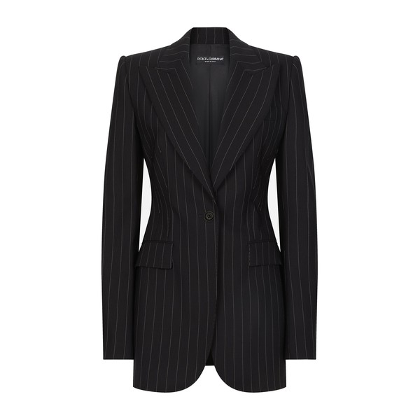 Dolce & Gabbana Single-breasted pinstripe wool Turlington jacket