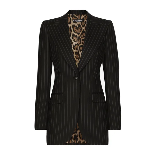 Dolce & Gabbana Single-breasted pinstripe wool Turlington jacket