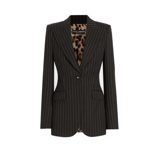 Dolce & Gabbana Single-breasted pinstripe wool jacket