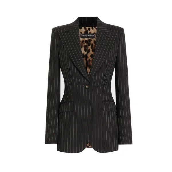 Dolce & Gabbana Single-breasted pinstripe wool jacket
