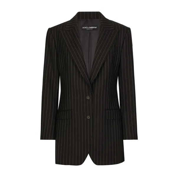 Dolce & Gabbana Single-breasted pinstripe wool jacket