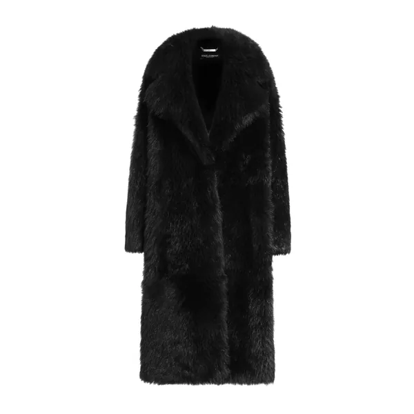 Dolce & Gabbana Single-breasted shearling coat