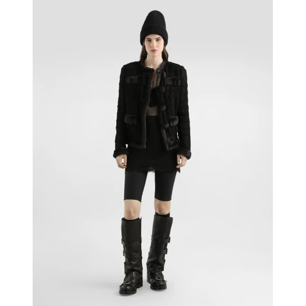 Dolce & Gabbana Single-breasted tweed jacket, view 2