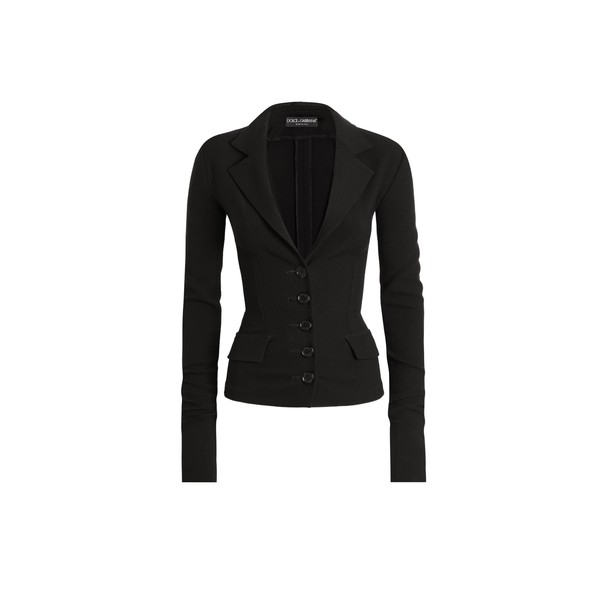 Dolce & Gabbana Single-breasted wool canvas jacket