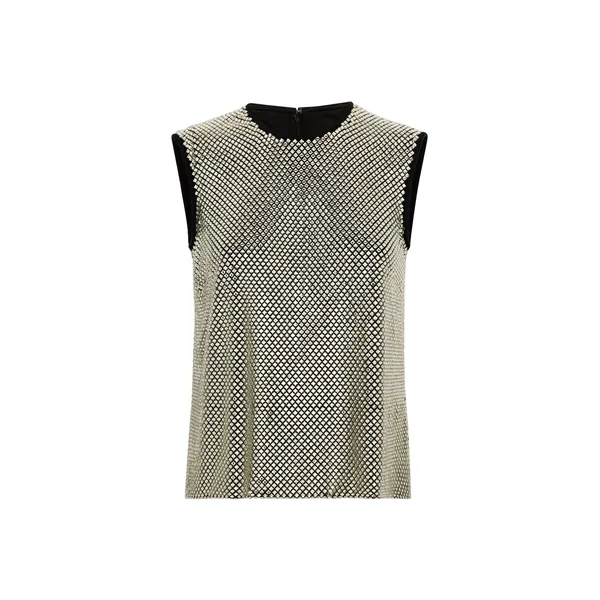 Dolce & Gabbana Sleeveless blouse in crystal mesh