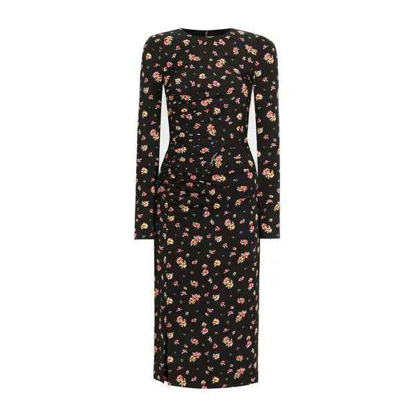 Small floral-print charmeuse dress