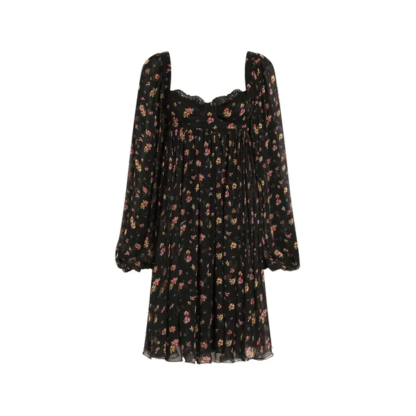 Small floral-print chiffon dress