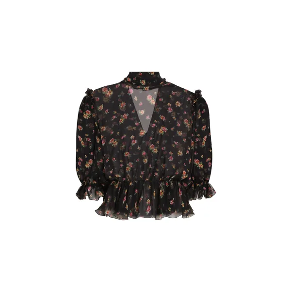Dolce & Gabbana Small floral-print chiffon top