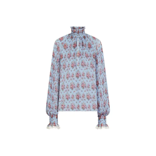 Dolce & Gabbana Small flower bouquets-print chiffon top