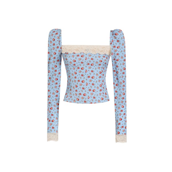 Dolce & Gabbana Small rose-print charmeuse top