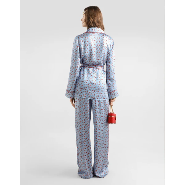 Dolce & Gabbana Small rose-print silk vanity shirt, view 3