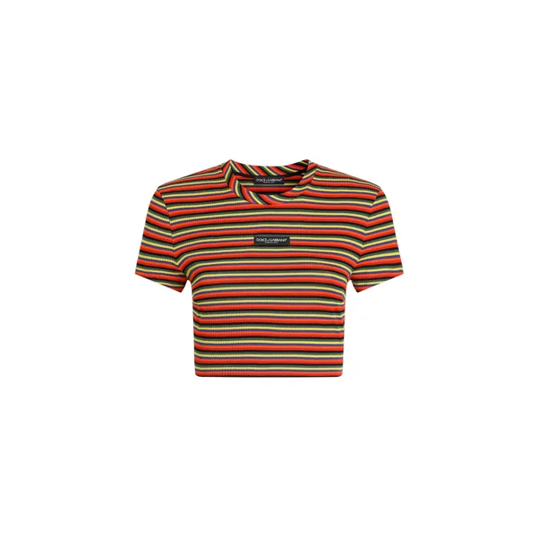 Dolce & Gabbana Striped jersey t-shirt Top