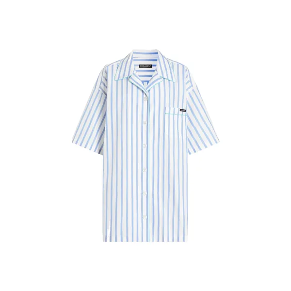 Striped poplin shirt