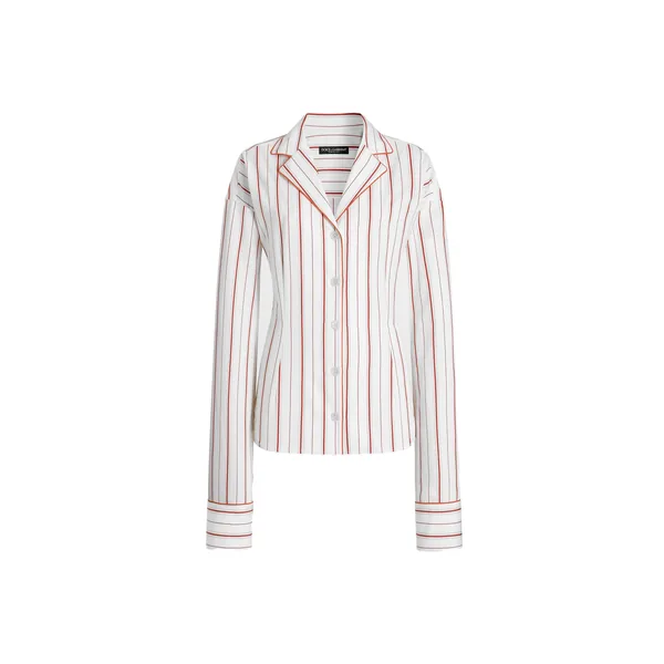 Striped poplin shirt