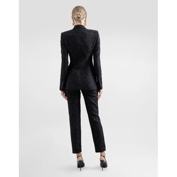 Dolce & Gabbana Tailored quilted floral jacquard pants, view 3