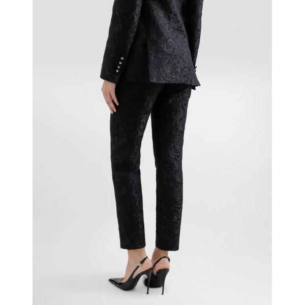 Dolce & Gabbana Tailored quilted floral jacquard pants, view 4