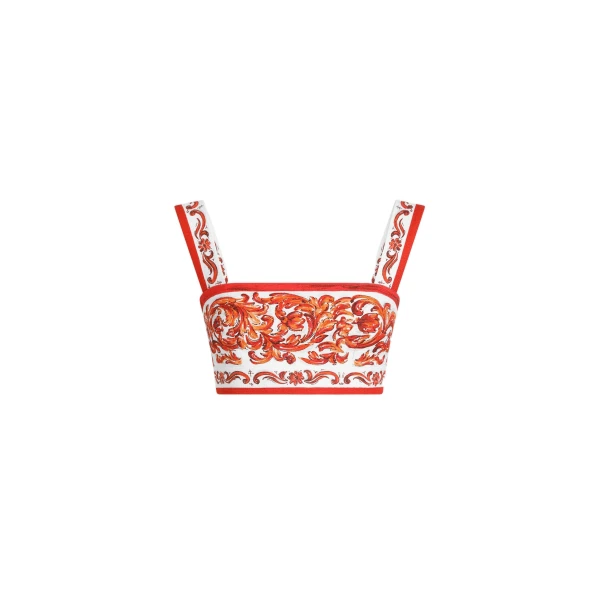 Dolce & Gabbana Top in majolica-print mat